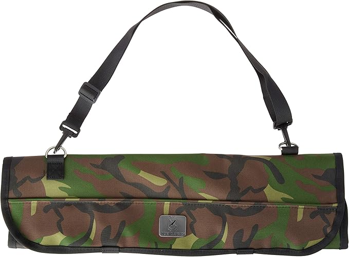 Mercer Culinary 7-Pocket Knife Roll Storage Bag, Camouflage