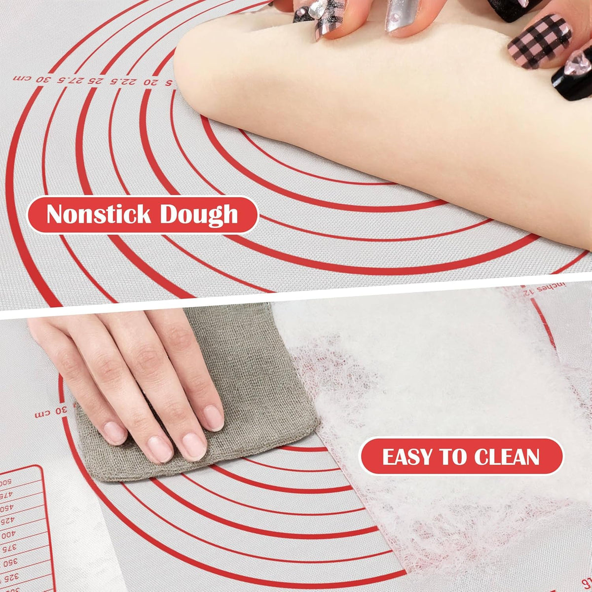 BlueBark 1 PCS - 32"L x 24"W Non-stick Silicone Baking Mat for Pastry & Dough, Sourdough Bread Making Tools, Kitchen Counter, Cooking Enthusiasts