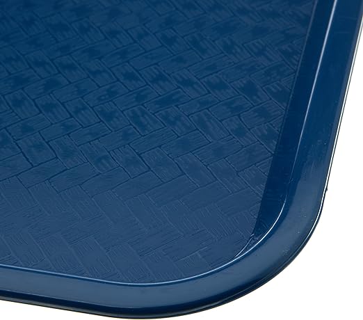 Carlisle FoodService Products CT121614 Café Standard Cafeteria / Fast Food Tray, 12" x 16", Blue