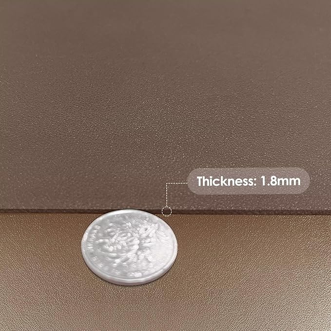 Leather Dresser Cover,1.8mm Thick,14x84 Inch,Dresser Protector Top,Dresser Top Protector,Dresser Cover Top,Dresser Top Cover,Dresser Cover Top for Bedroom.(Mud Color+Champagne Gold,14x84)