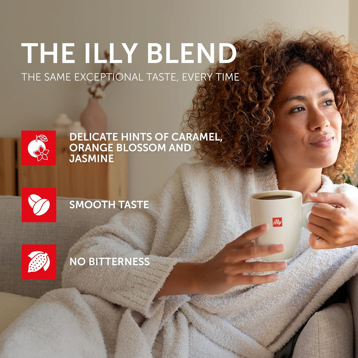 Illy Whole Bean Coffee, Decaffeinated - Medium Roast - Mild & Balanced - 100% Arabica - Whole Beans - Pressurized Packaging Sealed for Freshness - 8.8oz can (Pack of 12)