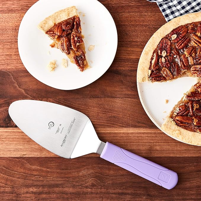 Mercer Culinary Millennia Pie Server/Spatula, 5 Inch x 3 Inch Blade, Purple Handle